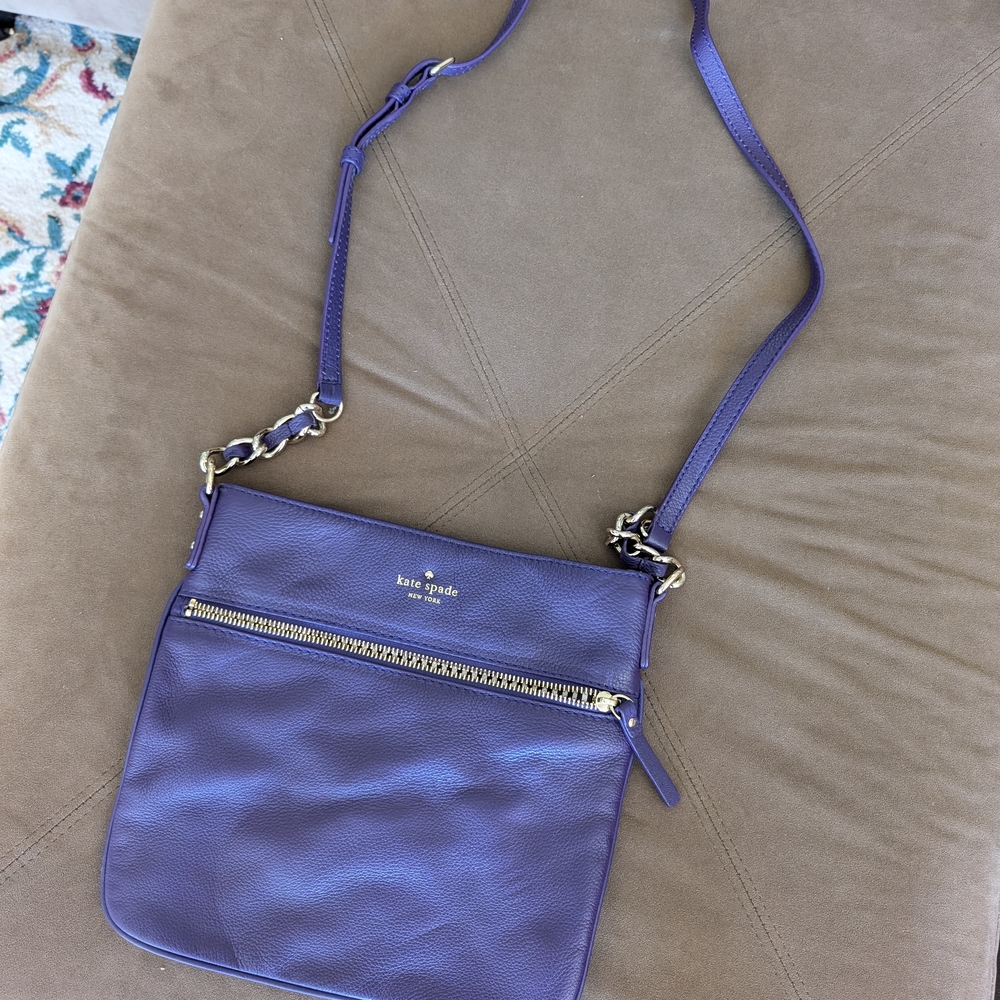 Kate Spade Purple Crossbody Bag with Adjustable Strap